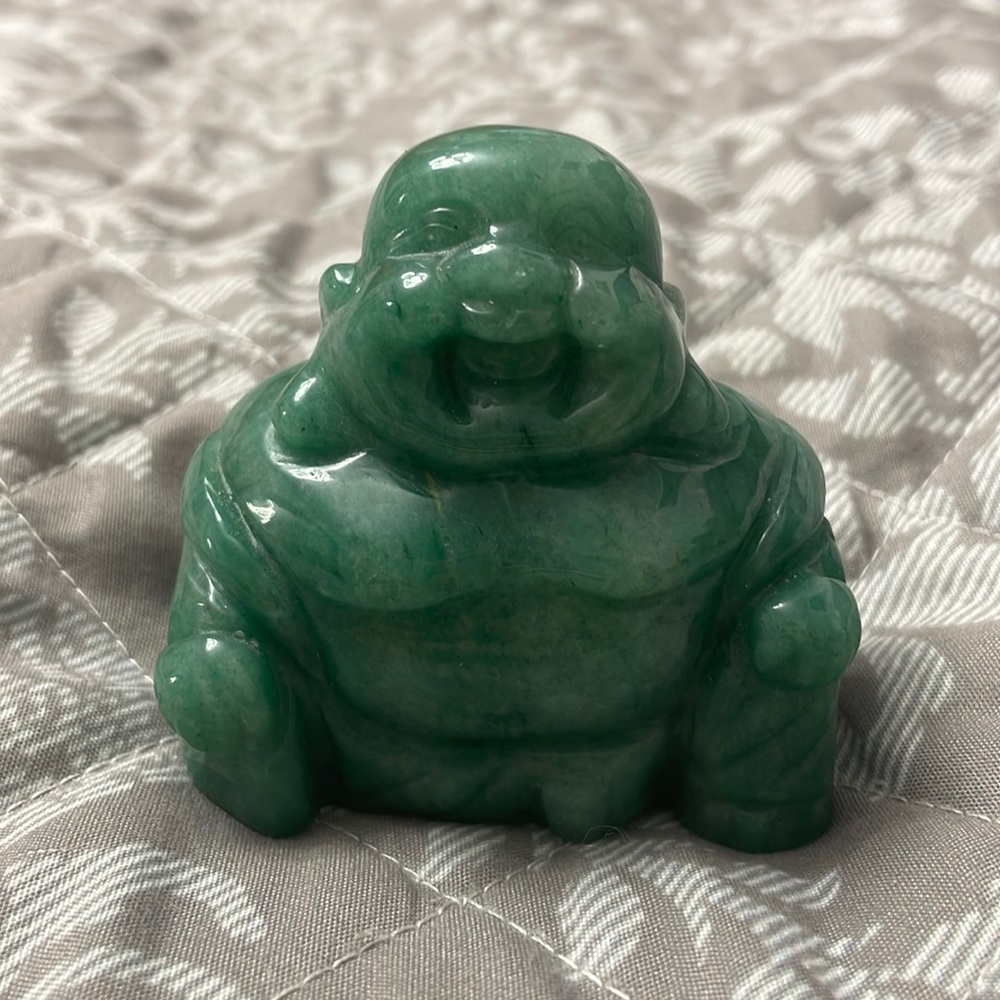 Green Jade Laughing Buddha